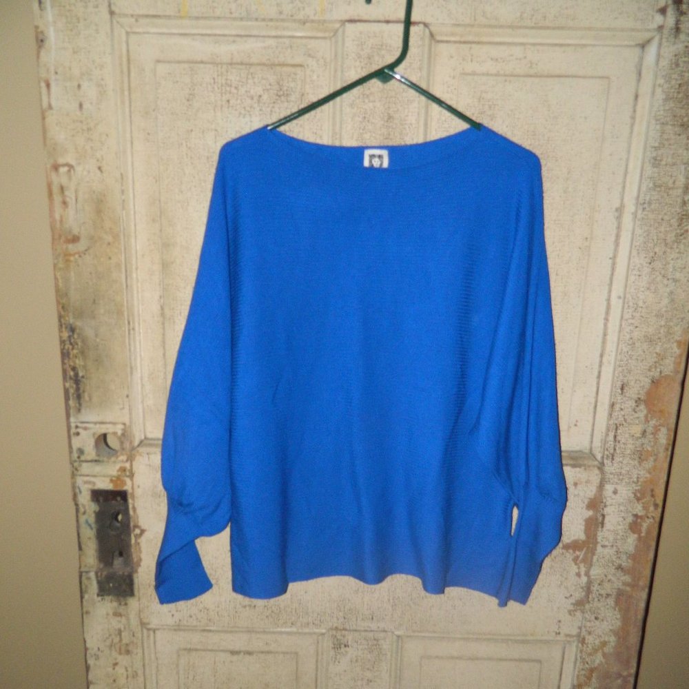 Ann Klein Ribbed Knit Sweater Top Size M (R-5)